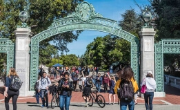 students on campus at UC Berkeley