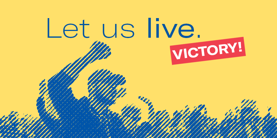 Let Us Live Victory Sign