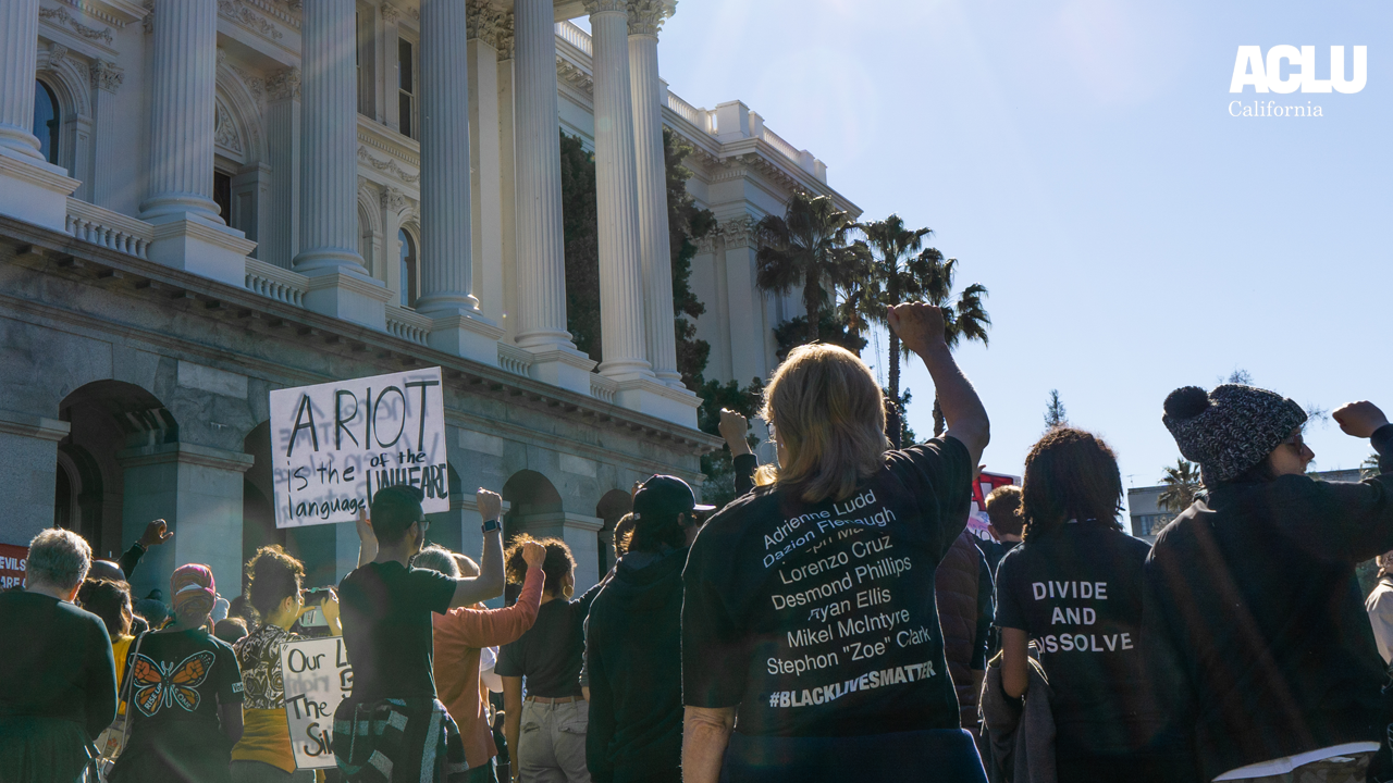 People in front of Capitol 