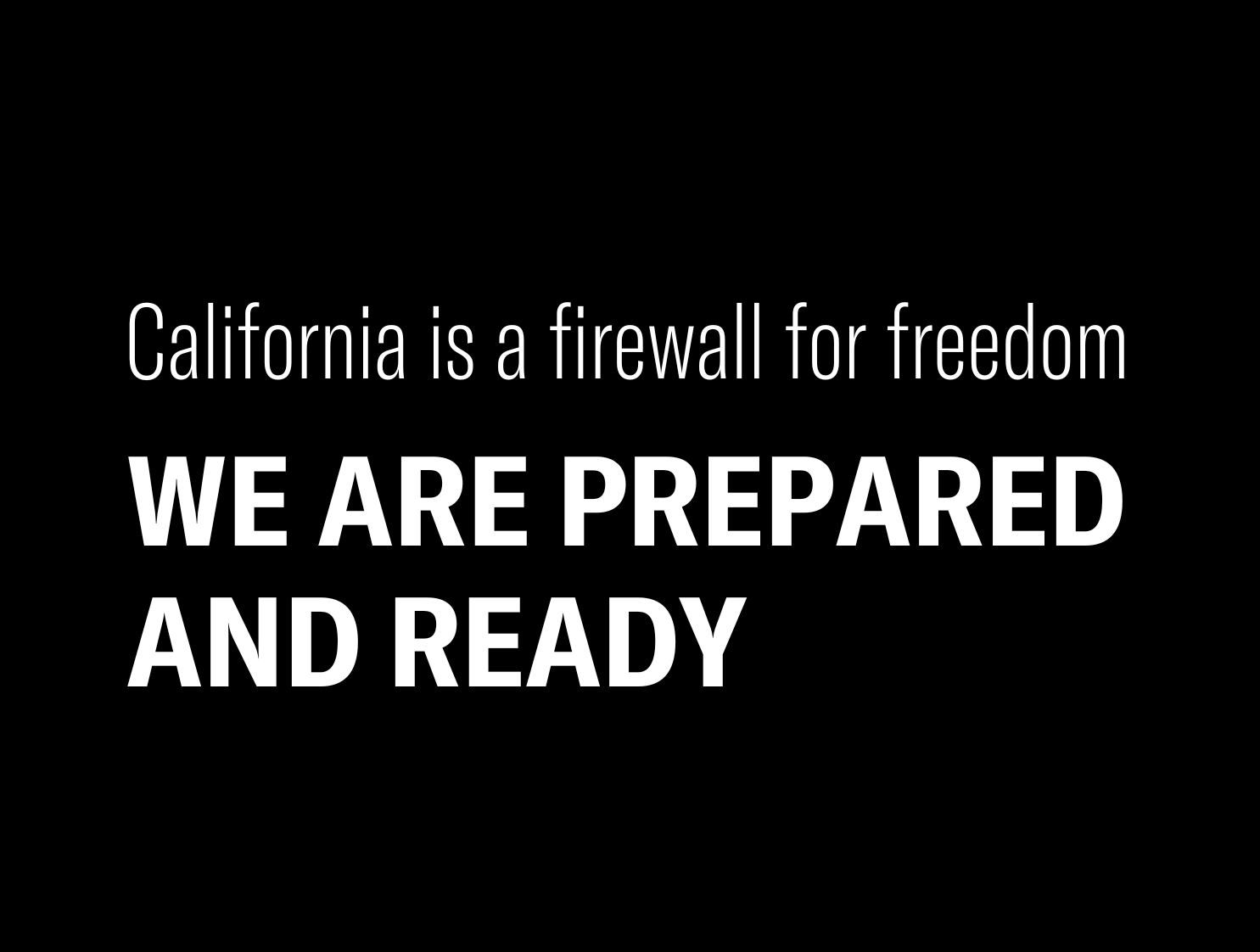 graphic saying "we are prepared and ready"