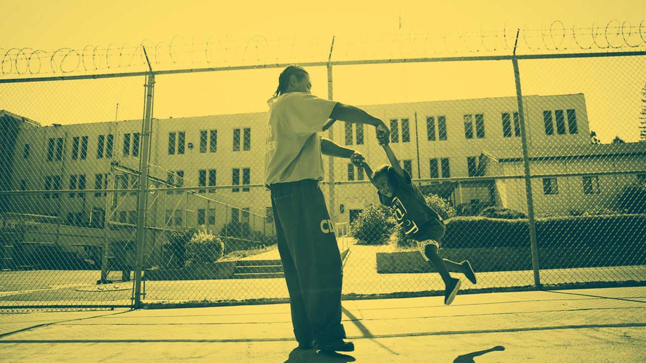 Man playing with his son