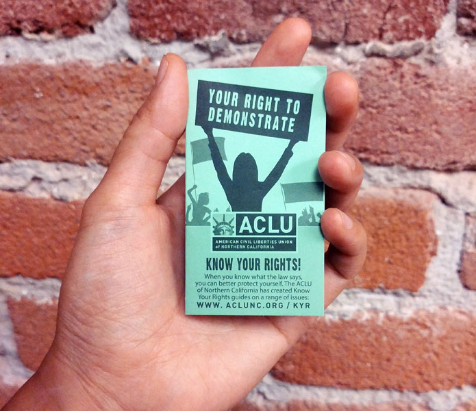 know your rights: your right to demonstrate