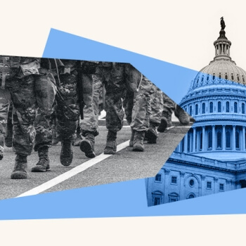 collage with military members' boots and capitol building