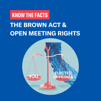 Scale showing equality of You and Elected Officials in California