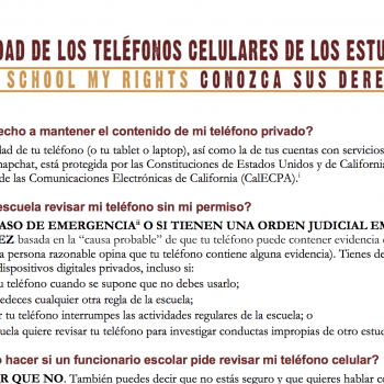 Privacidad de los teléfonos celulares