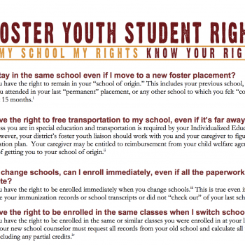 Foster Youth Student Rights