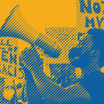 Cropped photo of man with megaphone
