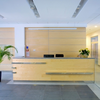 reception area stock image