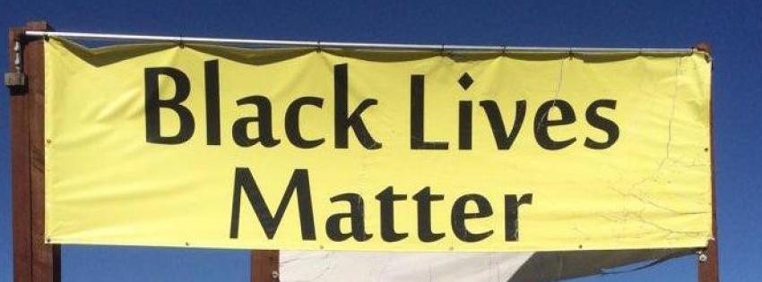 BLM voting place banner