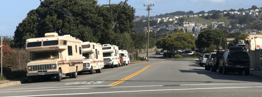 RVs Parked in Pacifica