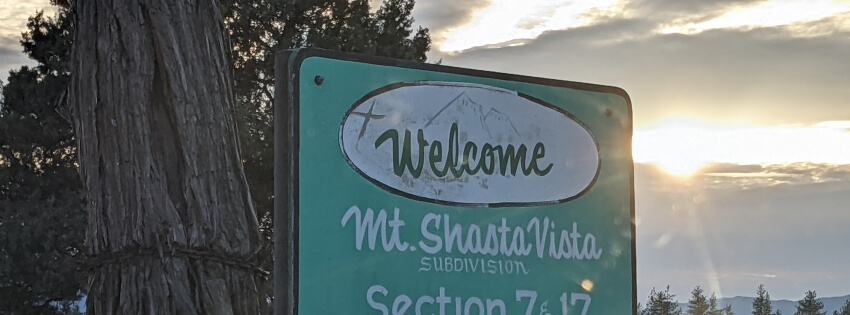 Shasta Vista Sign