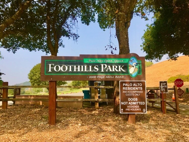 Signage at entrance of Foothills Park