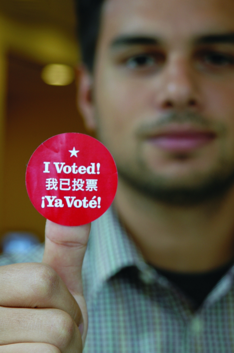 "I voted" sticker - Andre Segura