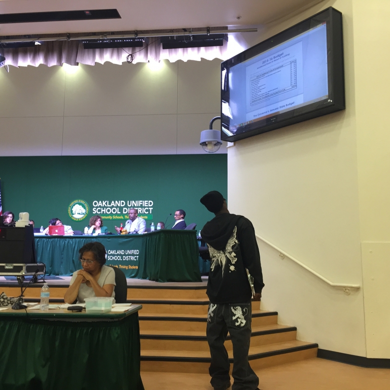 Black Organizing Project at the Oakland School Board meeting