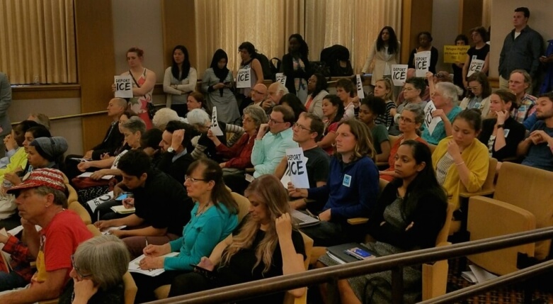 Oakland residents at tonight's packed house committee meeting