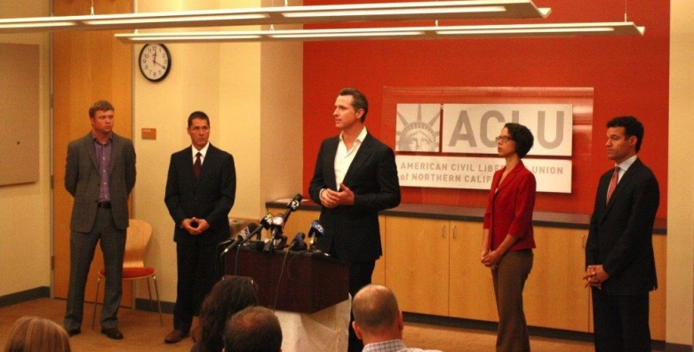 Marijuana legalization press conference at the ACLU of Northern California office