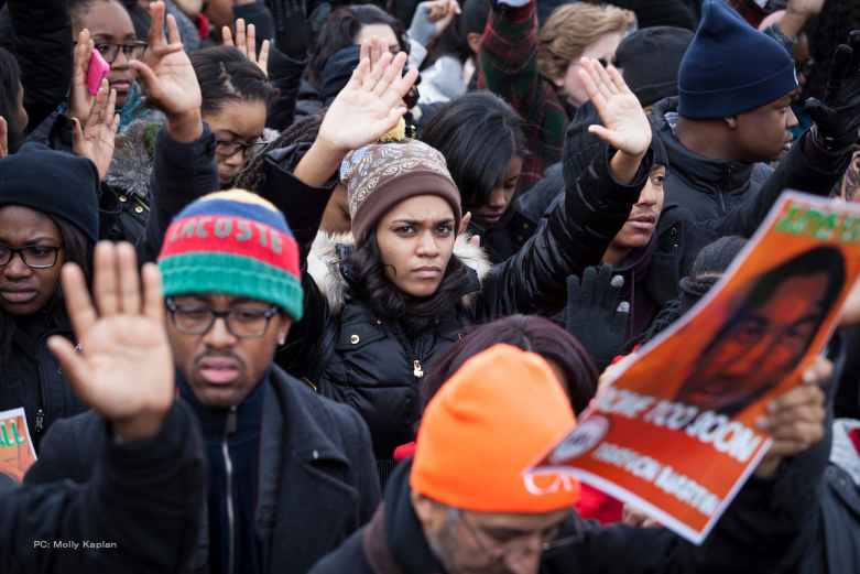 Crowd Marching for Racial Justice