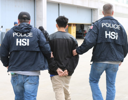 Two ICE officers arrest teen