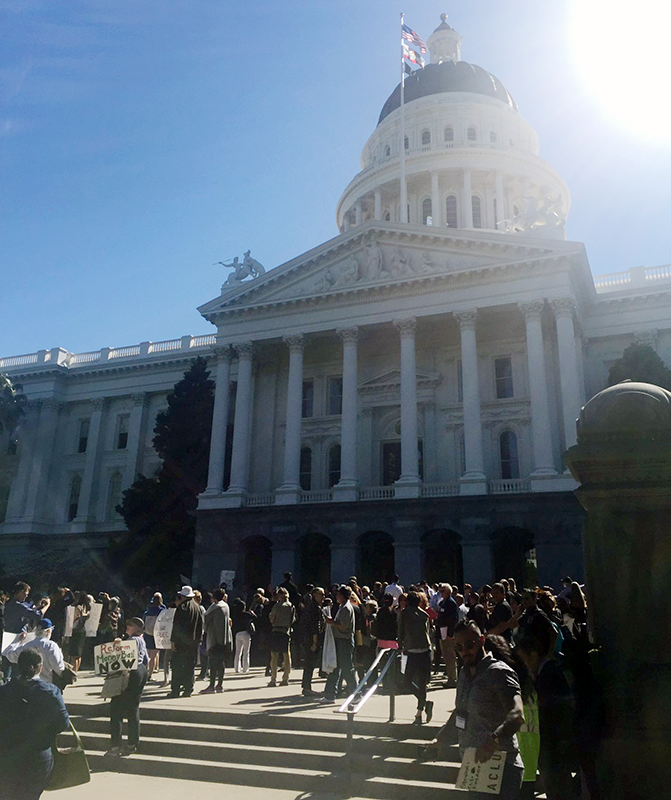 ACLU of California activists at the State Capitol - April 2017