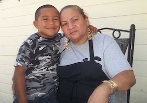 Bertha Mejia and her grandson Pablo