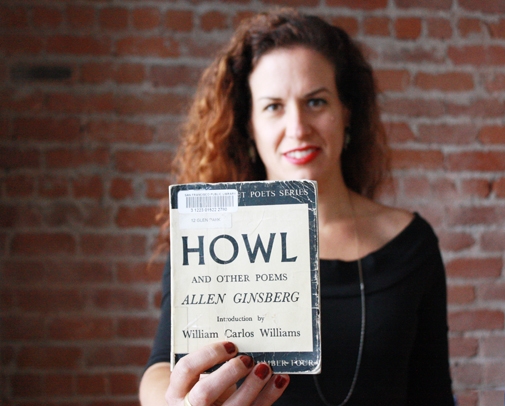 Carey Lamprecht holds a copy of "Howl"