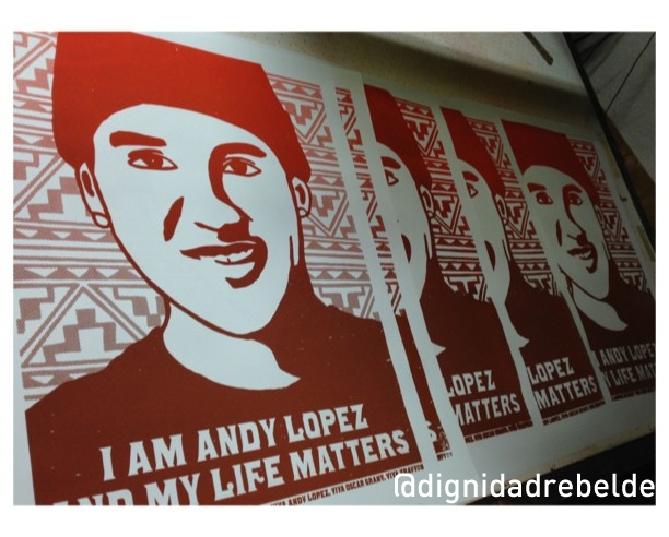 Andy Lopez posters by @dignidadrebelde