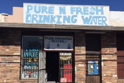 A storefront in California's Central Valley sells clean drinking water