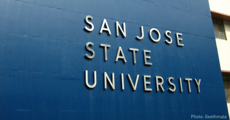 San Jose State University sign