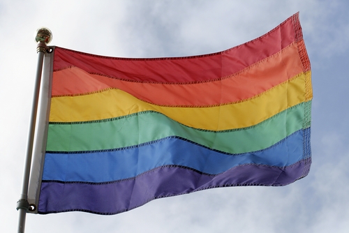 Rainbow flag via Shutterstock