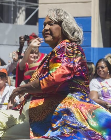 Miss Major Griffin-Gracy during the Pride 2014 parade in San Francisco, California.