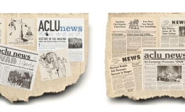collage of aclu news headlines