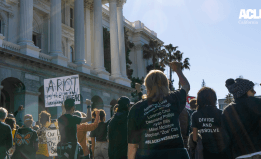 People in front of Capitol 