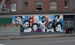 Mural of children in San Francisco Tenderloin Neighborhood