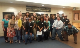 Clovis students and parents and Abre' Conner at a school board meeting about the dress code