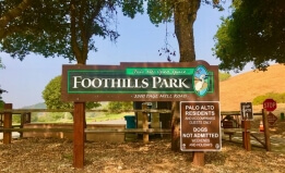 Signage at entrance of Foothills Park