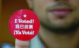 "I voted" sticker - Andre Segura