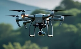 drone flies overhead
