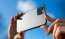 Iphone taking photo