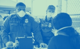 U.S. Customs and Border Patrol agents at airport