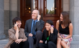 people making phone calls