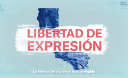 California with "libertad de expresion" over the top