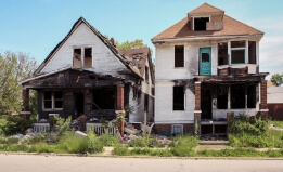 run-down houses