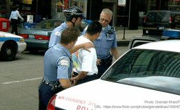 A man being arrested via ACLU.org
