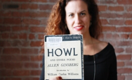 Carey Lamprecht holds a copy of "Howl"