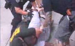 Eric Garner in an illegal NYPD chokehold