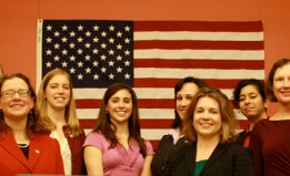 Military women in combat press conference photo by Gigi Pandian