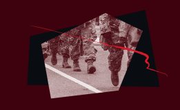 Military boots marching