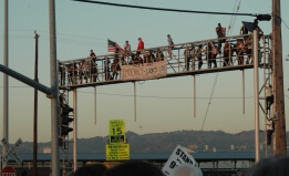 Occupy protesters during the General Strike in Oakland