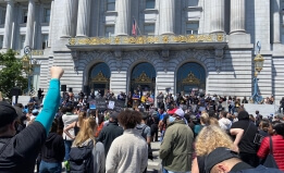 People peaceably protesting the murder of George Floyd