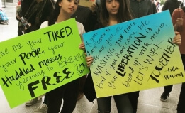 SFO Muslim Ban Protests, Jan 2017 - Photo by Raquel Ortega